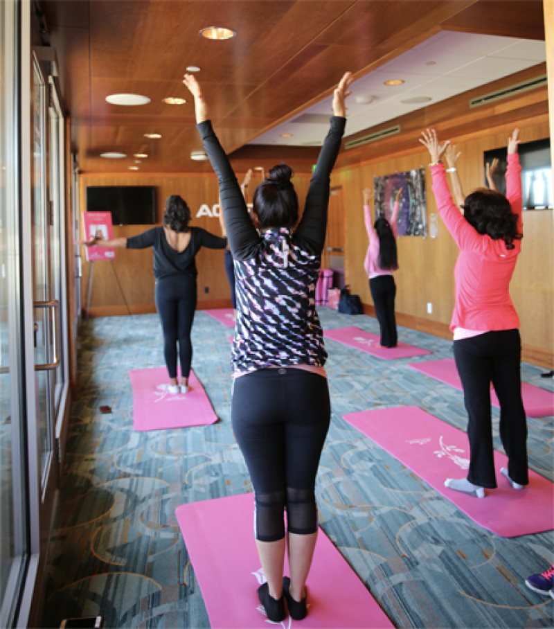 Yoga with breast cancer survivors