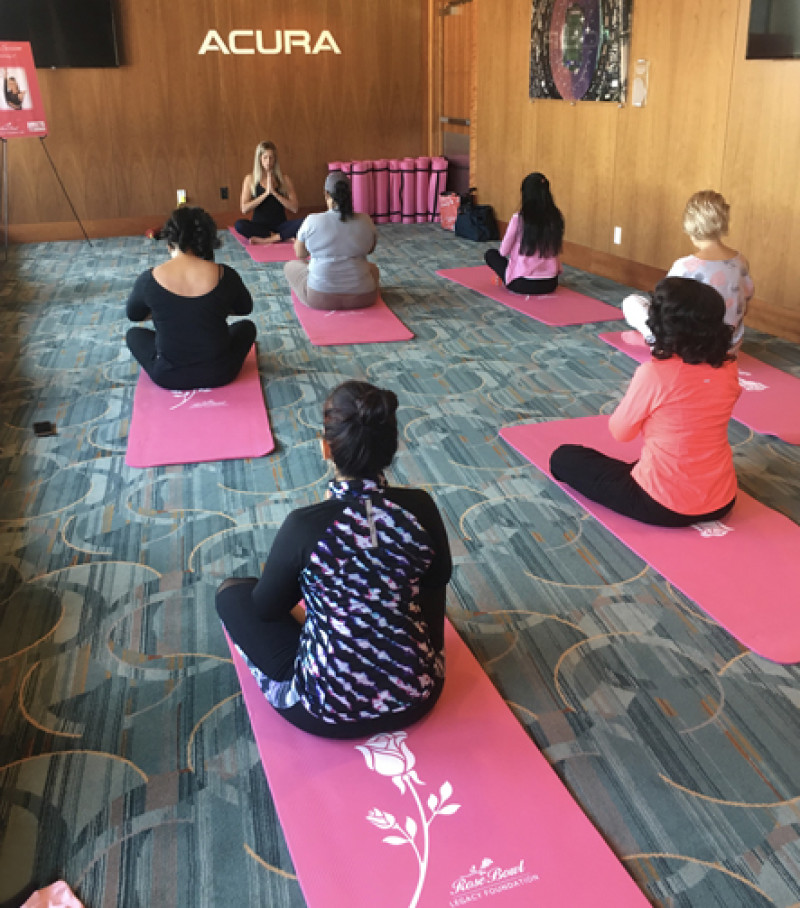 Yoga with breast cancer survivors